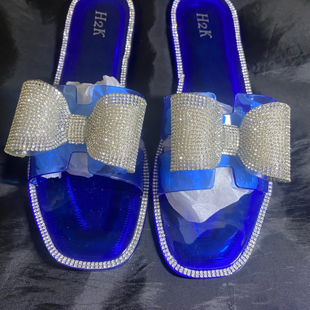 Jelly rhinestone sandals size 10